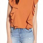 BP orange ruffle top Photo 0