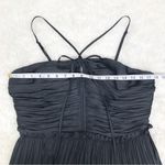 AQUA ‎ Black Ruched Strappy Midi Dress Tiered Halter Maxi Cocktail Party Size XL Photo 11