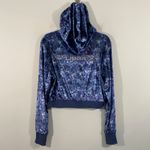 Dolls Kill X Horoscopez Blue Velour "Love for Libra" Full Zip Crop Hoodie Size L Photo 6