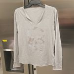Zadig & Voltaire 💕💕 Tunisien Skull Long Sleeve T-Shirt - Gris Chine Gray M NWT Photo 2