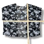 Inner Beauty Floral Sheer Mesh Kimono Topper Open Front Black White XL Photo 9