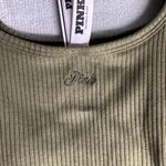 PINK - Victoria's Secret  Olive Ribbed Bodysuit Photo 5