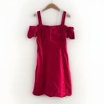 ALC Frank A.L.C. Calla Ramie Blend Cold Shoulder Dress in Red Mini Women’s 4 Photo 6