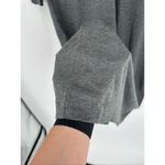 Ralph Lauren Polo Grey Suede Trim Turtleneck Wool Blend Jersey Midi Dress Large Photo 5