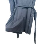 Ann Taylor Loft Black Cotton Blend Trench Coat Belted Womens Size 6 Photo 9