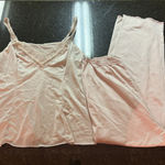 Vintage Shadowline 2 Piece Pajamas Set Tank And Pants Pink Lace Silly Sz L Sexy Size L Photo 0