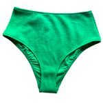 Aerie  High Waisted Cheeky Green Ribbed Bikini Bottom Photo 0