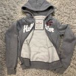 Hollister  Gray Full Zip Ribbed Hoodie Size M Photo 9