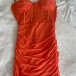 Orange Boutique Ruched Corset Mini Dress Photo 1