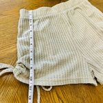 Style Rack Beige Olive Waffle Knit Side Tie Beach Shorts Size Small 🐚 Photo 4