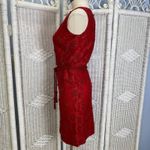 Vintage Elissa of California Red Lace Beaded Sheath Dress 60s Cocktail Party Photo 8