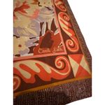 VTG Carol Little 100% Silk Square Scarf – Vintage Designer Print Brown Photo 1