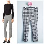 Theory  Black and White Gingham Classic Skinny Pant Photo 1