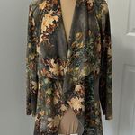 Solitaire Anthropologie  Faux Suede Draped Open Front Cardigan Photo 0