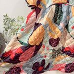 En Saison Floral Quilted Puff Sleeve Baby Doll Mini Dress Size Small NWT Blue Photo 3