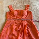 NWOT coral sleeveless formal dress with sheer coat rhinestone brooch size 14 Pink Photo 8