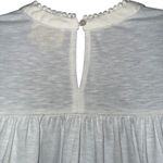 Anthropologie  ELLA MARE Cream Lace Trim Pintuck Blouse Top L/S‎ EUC Size Medium Photo 6