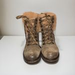 Aetrex  Brooklyn Leather‎ Boots Green Khaki Faux Fur CB114 EU 39 Women’s 8.5 Photo 4