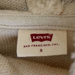 Levi's Aura Sherpa Sweatshirt Top Cream Almond Milk Pink Logo Women’s Small Photo 4