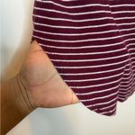 Ambiance Burgundy and White Striped Shirt Red Size L Photo 4