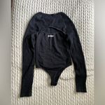 Gymshark  Black Scoop neck Waffle Open Back Bodysuit Size Small Photo 1