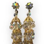 Laguna Vintage AB Chandelier Dangle Beaded Clip on Earrings Photo 2