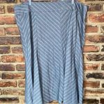 Ashley Stewart  Gray Metallic Silver Striped A-Line Midi Skirt Women's Size 22 Photo 0