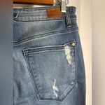 Judy Blue ‎ Skinny Fit Raw Hem Distressed Blue Jeans Sz 11/30 Stretch EUC! 0451 Photo 4