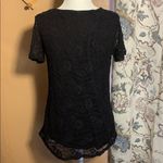 Leo & Nicole crochet lace overlay top Black Black Photo 2
