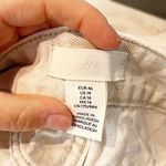 H&M High Rise Cotton Button Fly Straight Leg Jeans Cream Bone 14 Photo 1