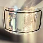 Sterling Silver Wide Band Ring High Polish Unique Design Size 9 Photo 6