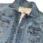 MOSSIMO denim jean jacket small distressed Photo 3