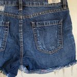 BLANK NYC π Dark Wash I Know What You Want Me Distressed Raw Hem Denim Shorts Photo 9