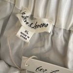 For Love & Lemons White Midi Skirt Ecoveco Blend Pull-On Elastic Waist XL New Photo 2