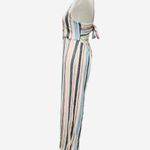 Indigo Rein woven striped linen jumpsuit L Photo 2
