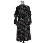 Walter Baker  Floral Cottegecore  Dress 10 Women's Black Boho Peasent Whimsical Photo 4