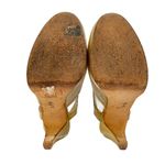 Opening Ceremony Oxford Lace-Up Canvas Patent Leather Cut-Out Slingback Heels Photo 5