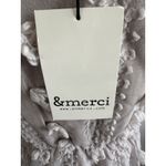 &merci &merci Floral Pom Pom Aline Dress Medium Grey Short Sleeve Mini New Photo 3