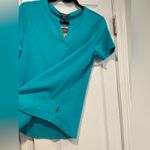 Eddie Bauer NWT Size S Teal Blue Pima Cotton Short Sleeve V Neck Tee Shirt Photo 4