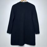 COS  Black Textured Knit Longline Button Front Cardigan Sweater Size X-Small Photo 7