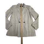 Banana Republic Long&Lean Cream Striped Blazer Sz 8 Women's Linen Blend #QR7-6 Photo 5