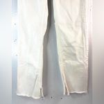 ZARA  4 Women's High Rise Raw Hem Jeans - White Photo 4