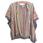 CAbi 5001 Siesta Poncho Sweater Cape Shawl Southwestern Fringe Trim SZ XS/S Photo 0