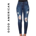 Good American  Good Legs Distressed Ripped Raw Hem Size 2/26 Style GAGLRE899 Photo 3