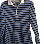 Tommy Hilfiger  Striped long sleeve golf shirt womens partial zip collar Medium M Photo 0