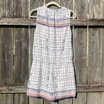 Loft  Linen Blend Geometric Print Romper | S Photo 4