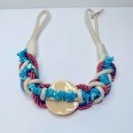 Vintage Leather Shop 80s Braided Elastic Rope Belt Photo 0