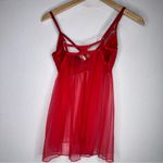 Victoria's Secret Victoria’s Secret Medium Red Mesh‎ Lace Baby Doll Dress CP0501 Photo 2