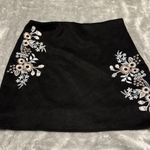 Jun & Ivy Chic Black Floral Embroidered Skirt Photo 0