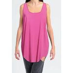 Rick Owens raw cut asymmetric tank top Fushia Pink Size 6 Photo 4